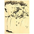 thumbnail image 2 of Cecil Charles Windsor Aldin 15x18 Black Ornate Wood Framed Double Matted Museum Art Print Titled - A Dog Day Pl 19 (1902), 2 of 5