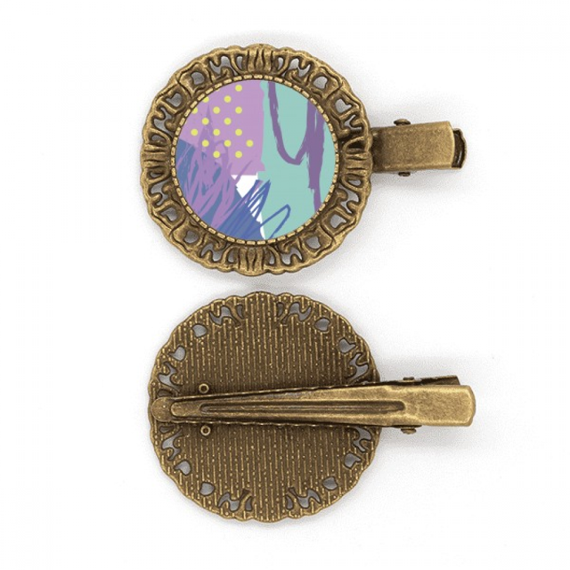 Épingle à Cheveux Motif Artistique Broche Barrette