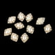 thumbnail image 3 of 10 botones dorados con de imitación y perlas para invitación de boda Zulema Flatback, 3 of 7
