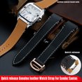 thumbnail image 4 of Reloj de cuero de liberación rápida de 21 mm con accesorios para pulsera de reloj con hebilla flotante Caitier Santos WSSA0009 WSSA0018, 4 of 5