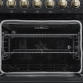 thumbnail image 6 of Forno Paolo 48 Inch Freestanding Electric Range in Black with Antique Brass, 6.7 cu.ft, True Convection Oven, Energy Efficient, 6 of 13