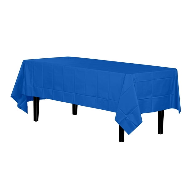Disposable Dark Blue Plastic Tablecloth Cover Heavy Duty