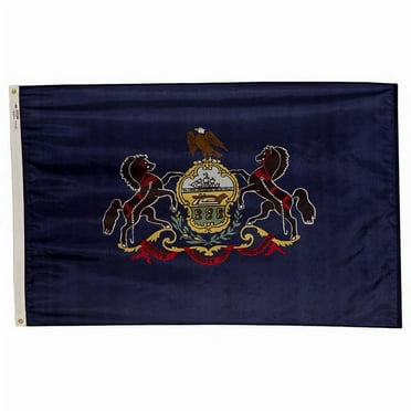 2x3' DURAWAVEZ PENNSYLVANIA NYLON FLAG CH&G