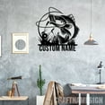 thumbnail image 4 of Craftnamesign Custom Bass Fish Metal Wall Art LED Light, Fisherman Name Sign, Bass Fishing Sign, 4 of 5