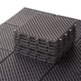 thumbnail image 2 of Patio Interlocking Deck Tiles, 12"x12" Square Composite Decking Tiles, Striped Plastic Outdoor Flooring Tile All Weather for Balcony Porch Backyard, (Dark Brown, Pack of 36), 2 of 5