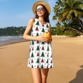 thumbnail image 3 of Disketp Buffalo Plaid Christmas Trees para Vestido sin Mangas para Mujeres, Vestidos de Verano para Mujeres, Casual y Holgado para la Playa, 3 of 7