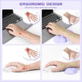 thumbnail image 6 of Manbasnake Memory Foam Cloud Mouse Pad with Wrist Rest & Cup Coaster, Purple, 6 of 7