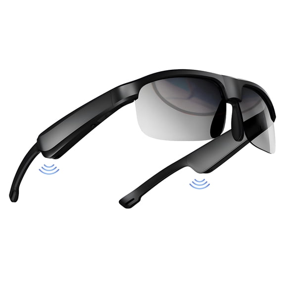 GJX Bluetooth Glasses,Multifunctional Smart Glasses,UV Protection Glasses,Sun Glasses with Dual Speakers,Voice Assistant,HD Calling