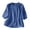 Blue, variant on Boho Tops for Women 2026 Cotton Linen Top Peasant Blouses Retro Plus Size 3/4 Sleeve V Neck Embroidered Shirt (Blue, XL)