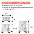 thumbnail image 3 of Gamexcel 3 Tier Stackable Vertical Garden Planter Tower with Wheels, Indoor Outdoor Strawberry Herb and Vegetable Planter, 3 of 7