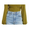 thumbnail image 3 of Open Edit Medium Size Ruched Crop Top in Olive Avocado, 3 of 3