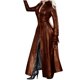 thumbnail image 1 of Abrigo de Cuero Largo Sólido Erógeno de Moda Para Mujer Otoño E Invierno Abrigo Cortavientos de Cuero de Imitación Odeerbi  ODB-6, 1 of 4