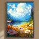 thumbnail image 1 of Pintura de diamante 5D DIY taladro redondo completo Daisy Hill Country Kit decoración 30x40cm, 1 of 9