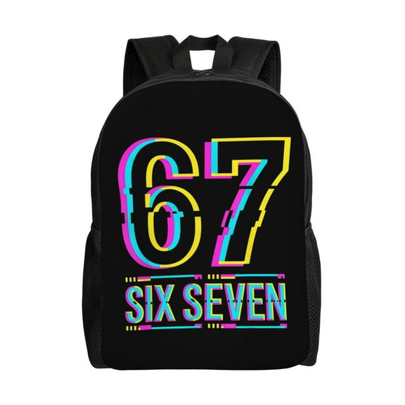 67meme Backpack Laptop Backpack for Teen Women men 16.1 Inch Casual Daypack