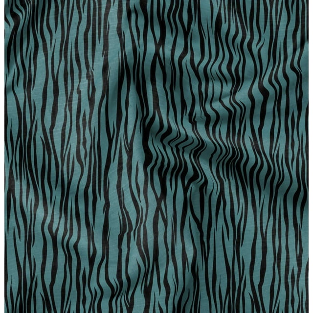 Soimoi Green Silk Fabric Wild Animal Skin Decor Fabric Printed BTY 42 Inch Wide