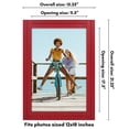 thumbnail image 3 of Americanflat 12x18 Poster Frame with Polished Plexiglass Hampton Collection Distressed Frames Wall - Red, 3 of 8
