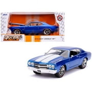 Jada Toys 31450 1970 Chevrolet Chevelle Stainless Steel Candy Stripes Bigtime Muscle 1:24 Diecast Model Car Play Vehicle