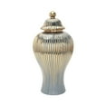 thumbnail image 1 of DOLITY Ceramic Ginger Jar Desktop with Lid Porcelain Storage Jar Floral Arrangement Pot L, 1 of 3