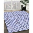 thumbnail image 3 of Ahgly Company Machine Washable Indoor Square Transitional Lavender Blue Area Rugs, 4' Square, 3 of 7