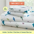 thumbnail image 6 of Wildkin Kids 100% Cotton Sheet Set for Boys and Girls - Twin (Shark Attack Blue), 6 of 7