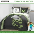 thumbnail image 5 of Minecraft Doodle Skate 7 Piece Full Size Comforter Set with Shams - Kids & Teens Gaming Décor, 5 of 5