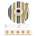 thumbnail image 6 of 15 Inch Round Placemats Set of 6, Green Yellow Black Striped Non Slip Heat Insulation PP Table Mats, Modern Stripes Art Farmhouse Washable Place Mats for Kitchen Dining Party Table Decor, 6 of 7
