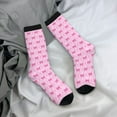 thumbnail image 5 of KLL Pink bows Print Cool Socks Men's Women's Crew Socks Funny Crazy Novelty Stockings, 5 of 6