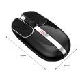 thumbnail image 4 of Ratón inalámbrico delgado para PC con cable y nivel de batería visible jixopn X1S Pebble Mouse (negro), 4 of 8