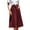 Wine Red, variant on VUPSGEZ Women Long Button Pocket Skirt Solid Color High Waist Fashion Casual A Line Skirt (Wine Red,M)