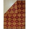 thumbnail image 3 of EORC Red Handmade Afghan Wool Transitional Turkish Knot Rug, 9'1 x 12'-Color:Red,Material:Wool, 3 of 4
