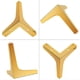 thumbnail image 2 of Juego de 4 patas de cama triangulares de metal dorado, patas de sofá para muebles de bricolaje con tornillos - 10 cm, 2 of 5