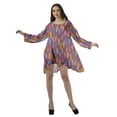 thumbnail image 3 of Moomaya Chemise à Manches Longues Femme Imprimée Robes Grande Taille Rayonne Tuniques Courtes, 3 of 4