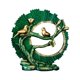 thumbnail image 3 of Estatuilla de resina, adorno de baratija para centros de mesa, decoración de estanterías artísticas verde, 3 of 9
