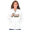 thumbnail image 6 of Inspirational Proud Gay Pride Rainbow Zip Up Hoodie Men's Women's Brisco Brands X, 6 of 6