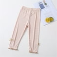 thumbnail image 2 of Toddler Girls Seven Pants Bottoming Pants Summer Thin Model Children's Pants Summer Baby Softy Pants 4-5 Years, 2 of 8