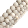 thumbnail image 3 of Cuentas de piedra mate natural pulidas con acabado mate, jaspe cebra rosa, ágatas, jades, howlitas, cuentas minerales para hacer joyas, pulseras DIY de 15'', 3 of 5