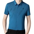 thumbnail image 3 of Camisa de Manga Corta para Hombre, Camisa de Manga Corta para Hombre, Secado Rápido, Camisas Cargo, Tops de Solapa Informales, Ropa de Calle para Cami SG Yinane  camisa de rayas, 3 of 8