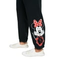thumbnail image 2 of Women's Plus Size Disney Minnie Mouse Jogger Pants Pockets Fleece Black, 2 of 7