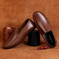 thumbnail image 6 of Men's Casual Loafers Slip On Leather Shoes Lightweight Driving Shoes Moccasins Classic Penny Loafer Flats Boat Shoes, 6 of 10