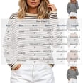 thumbnail image 2 of Horkkom Sweatshirt for Women Casual Crewneck Trendy Pullover Tops Striped Comfy Long Sleeve Sweatshirt S, 2 of 4