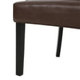 thumbnail image 3 of Noble House Will Contemporary Faux Leather Dining Chairs, Set of 2, Dark Brown, 3 of 8