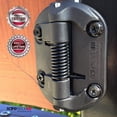 thumbnail image 3 of Safetech Hardware Self Closing Gate Hinges, Fixed Tension Pool & Outdoor Hinges Regular Duty Spring Gate Hinges For Any Square Post Metal, Wood & Aluminum Fencing Gates Up To 33Lbs (Shf-90L Black), 3 of 3