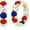 Gold (Red and Blue), variant on Zircon Hoop Earrings for Women, Luxury Orange Crystal Circle Earrings, Sparkling Trendy Lightweight Fashion Jewelry Gift for Women 2026
