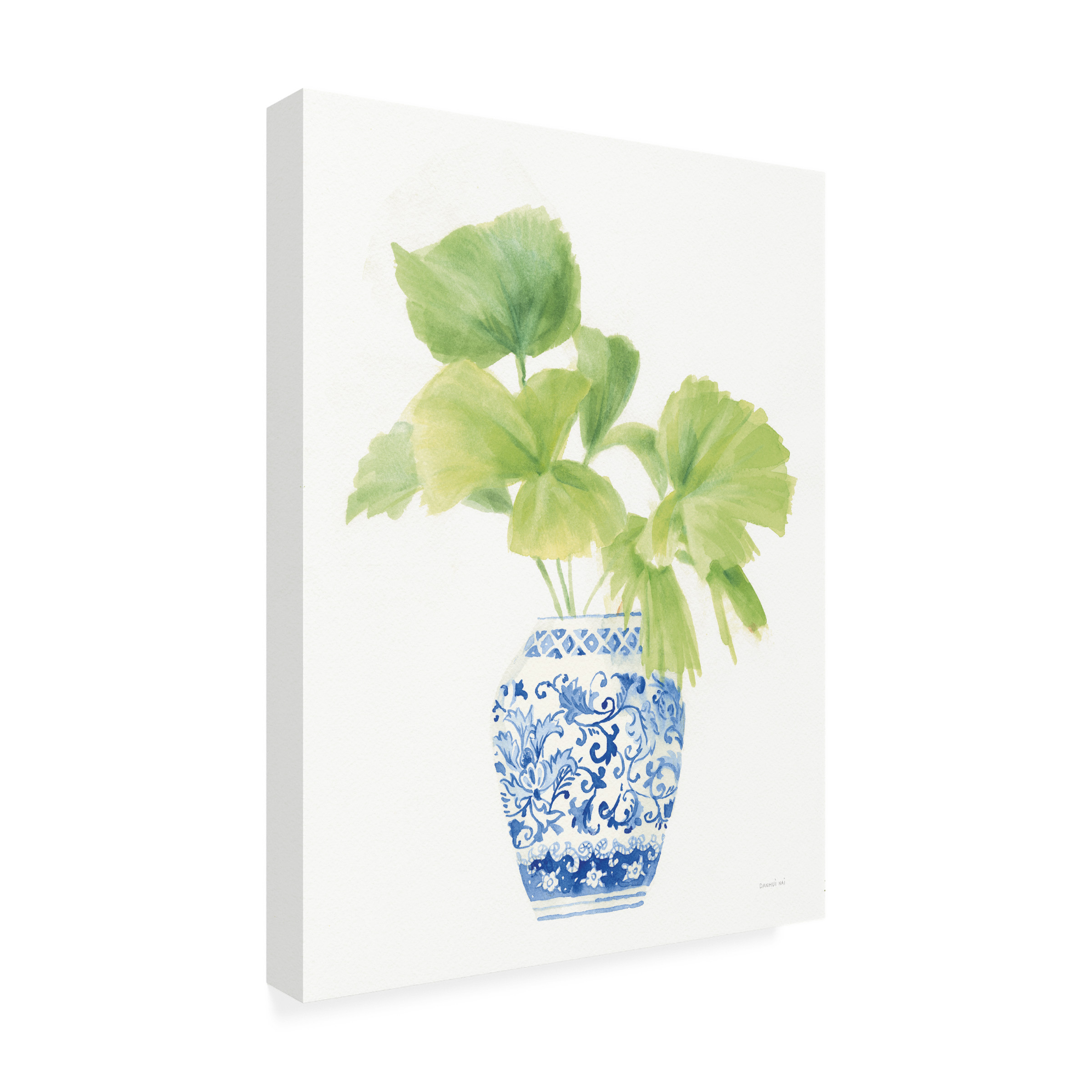Trademark Fine Art 'Palm Chinoiserie White IV' Canvas Art by Danhui Nai