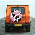 thumbnail image 6 of Honeii Cow Spots Print Tire Covers, Waterproof Anti-UV Sun Snow Rain Tire Covers for Trailers, RV, Camper, SUV, Truck-15 inch, 6 of 6