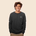 thumbnail image 3 of Dalix UFO Embroidered Fleece Crewneck Long Sleeve Sweatshirt Mens in Asphalt Gray S Small, 3 of 5