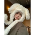 thumbnail image 5 of lanema Thicken Windproof Beanie Plush Rabbit Ear Shape Trapper Hat for Adult Teens, 5 of 19