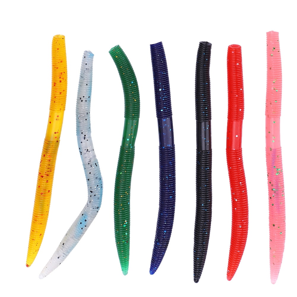 Qiilu 13.5cm/8g Fishing Soft Lure Artificial Silicone Baits Vivid Worm