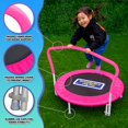 thumbnail image 4 of Sportspower My 1st Trampoline 36" Indoor/Outdoor Mini Rebounder Trampoline with No-Gap Padded Cover, for Toddlers & Kids, Max Weight Capacity 220 LBS - HOT PINK, 4 of 5