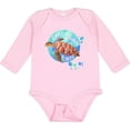 thumbnail image 3 of Inktastic Vero Beach, Florida Swimming Sea Turtle with Bubbles Boys or Girls Long Sleeve Baby Bodysuit, 3 of 5